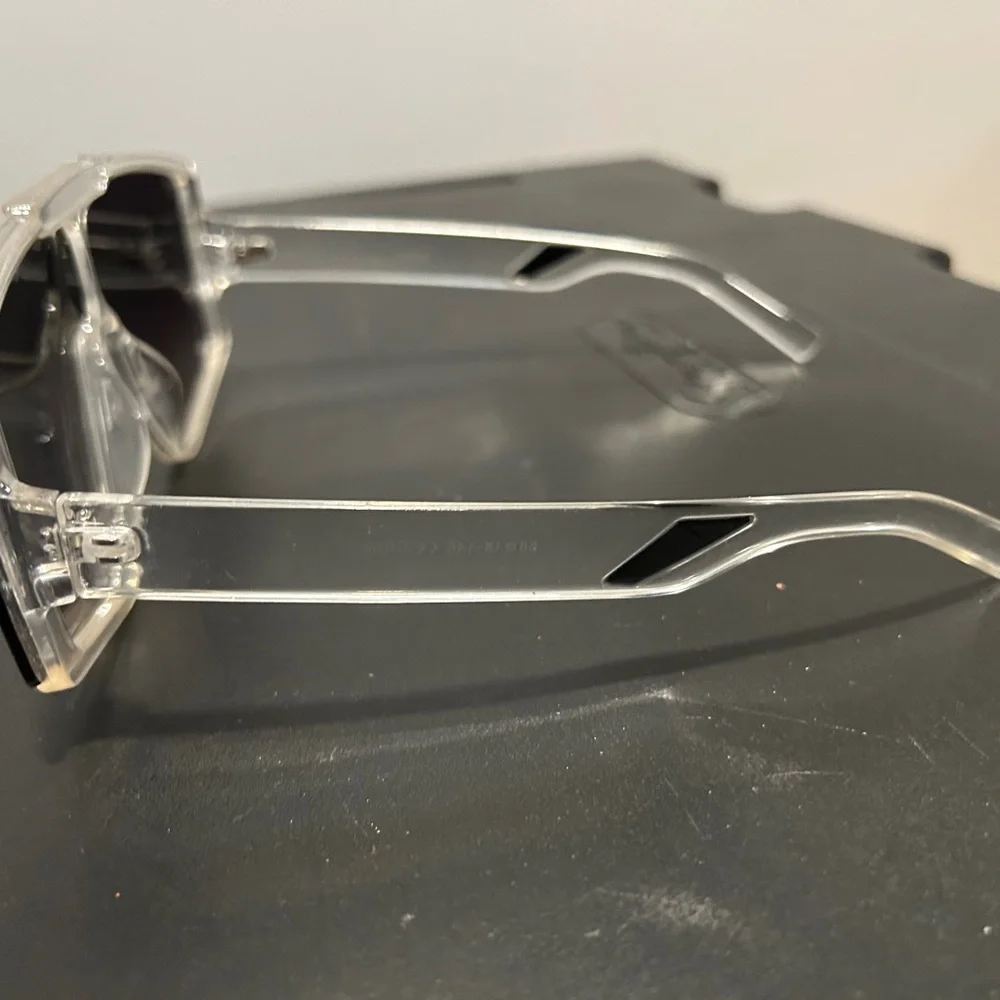Stylish Black and Silver Wearable Tech Glasses